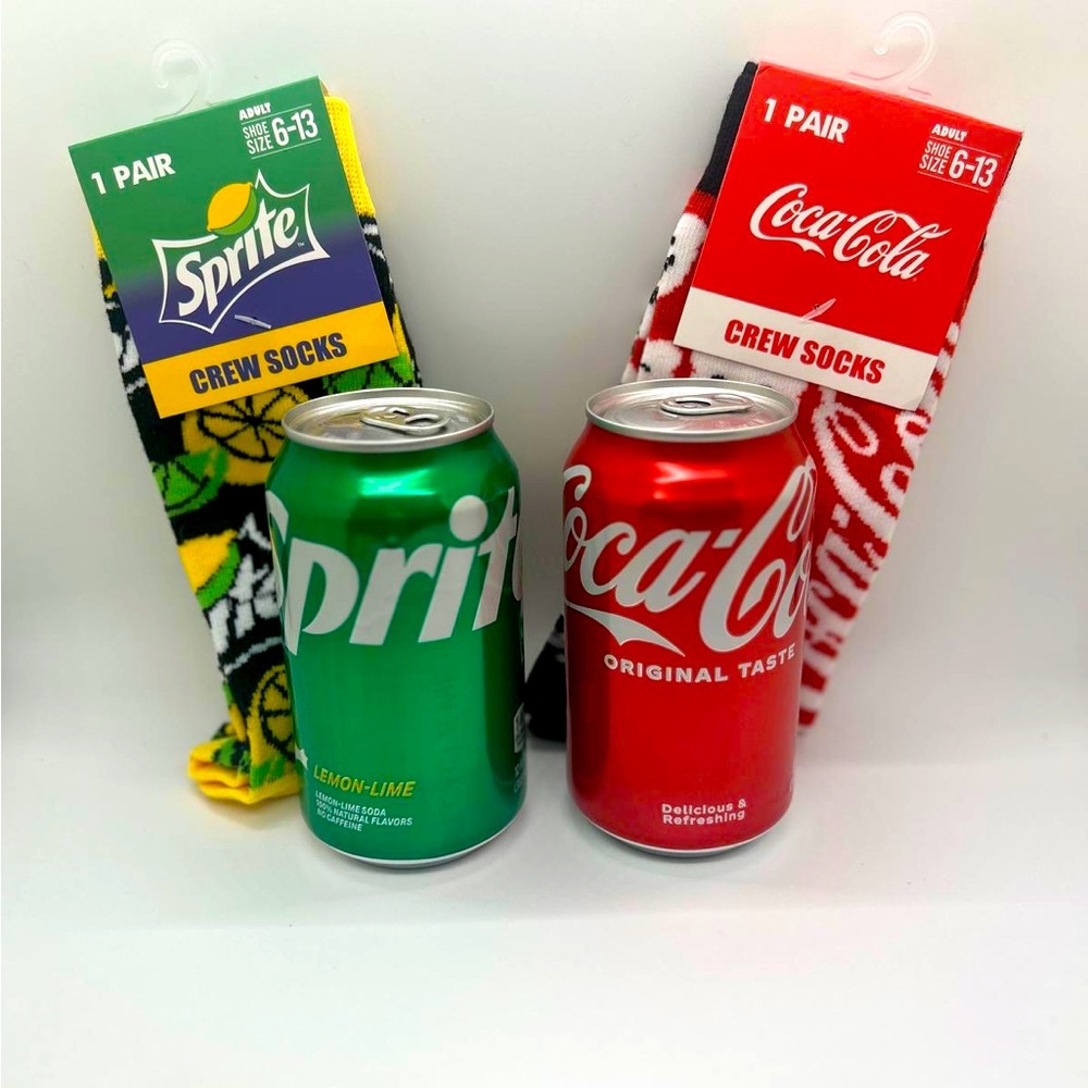 Unisex Coke and Sprite Socks